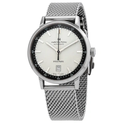 Hamilton American Classic Intra-matic Automatic White Dial Men's Watch H38425120 In Metallic