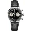 Hamilton American Classic Intra-matic Chronograph H Manual Winding Black Dial Leather Strap Men's Watch H3842 In Black
