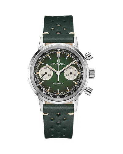 Hamilton American Classic Intra-matic Mechanical Chronograph Watch, 40mm In Green