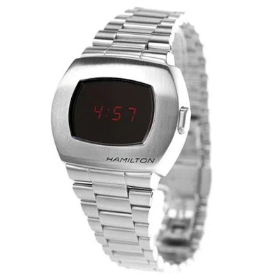 Pre-owned Hamilton American Classic Psr Qtz Ss Digital Men's Watch H52414130