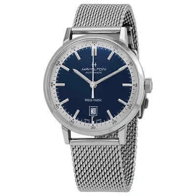 Pre-owned Hamilton Automatic Blue Dial Men's Watch H38425140