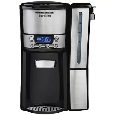 Hamilton Beach 12-cup Brewstation Dispensing Coffee Maker With Removable Reservoir In Black