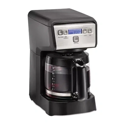 Hamilton Beach 12 Cup Compact Programmable Coffee Maker In Black