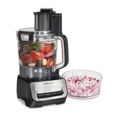 Hamilton Beach 14 Cup Stack & Snap Duo Food Processor In Black