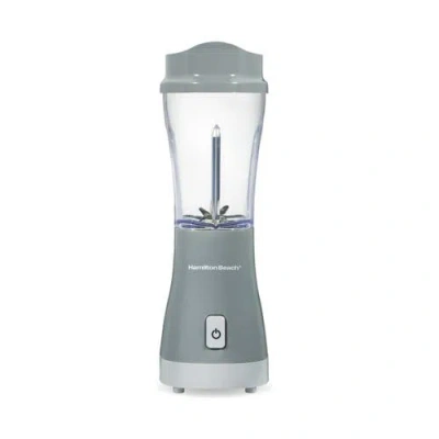 Hamilton Beach 14 oz One Touch Personal Blender With Travel Lid In Gray