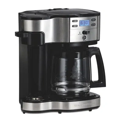 Hamilton Beach ® 2-way Brewer 12 Cup Glass Carafe Stainless Steel In Silver;black