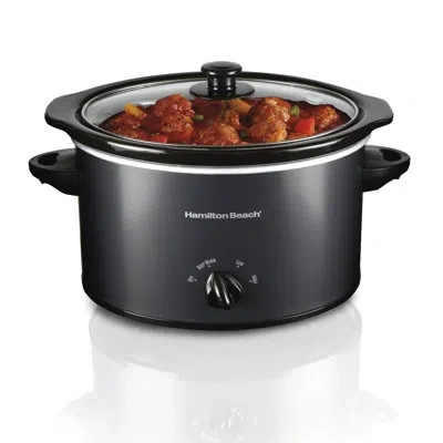 Hamilton Beach 3 Qt. Slow Cooker In Black Matte