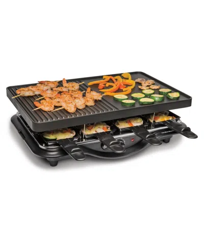 Hamilton Beach 3200 Sq. Inch Raclette Party Grill In Black