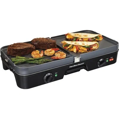 Hamilton Beach ® 3-in-one Grill/griddle In Black