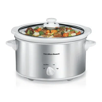Hamilton Beach 4 Qt. Slow Cooker In Stainless Steel