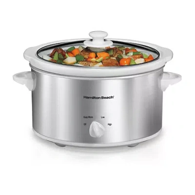 Hamilton Beach 4-quart Slow Cooker In Silver