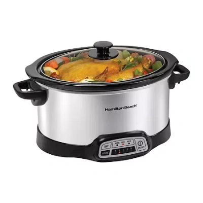 Hamilton Beach 6-qt. Programmable Oval Slow Cooker In Black