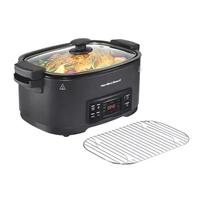 Hamilton Beach 6 Qt Slow Cooker In Black