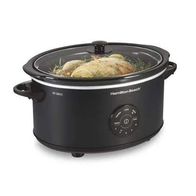 Hamilton Beach 6 Quart Programmable Slow Cooker In Black
