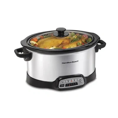Hamilton Beach ® 6 Quart Programmable Slow Cooker In Matte Black
