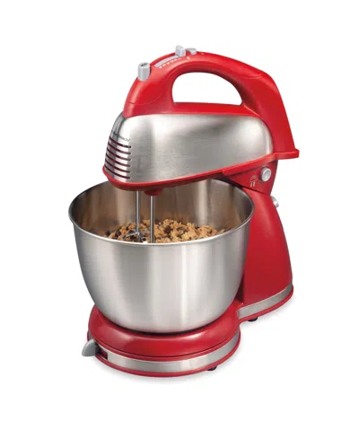 Hamilton Beach 6 Speed Classic Stand Mixer In Red