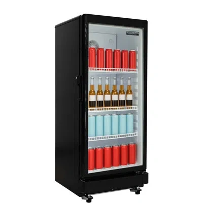 Hamilton Beach , 6.0 Cu.ft. Commercial Beverage Glass Door Refrigerator In Black