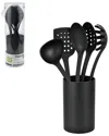 Hamilton Beach Set Of 6pc Nylon Utensils Set With In Black