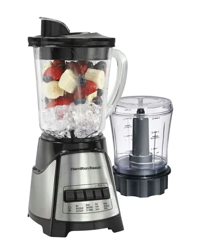 Hamilton Beach 700-watt Glass Jar Blender/food Processor Combo In Grey