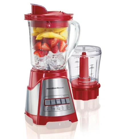 Hamilton Beach 700 Watt Power Elite Blender/chopper In Red
