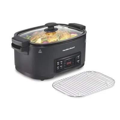 Hamilton Beach 9-in-1 Searing Slow Cooker, 6 Quart Capacity, 33604 In Black