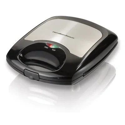 Hamilton Beach Belgian-style Waffle Maker Nonstick In Stainless Steel;black