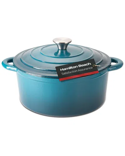 HAMILTON BEACH HAMILTON BEACH CAST IRON DUTCH OVEN NAVY 5.5QT