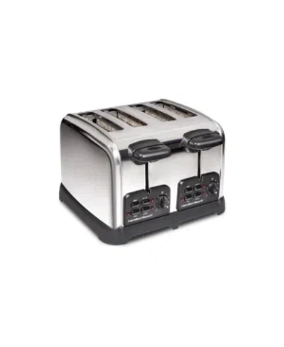 Hamilton Beach Classic 4 Slice Toaster With Sure-toast Technology Auto Boost To Lift Smaller Breads In Stainless Steel