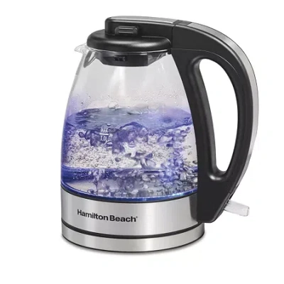 Hamilton Beach Compact Glass Kettle In Black