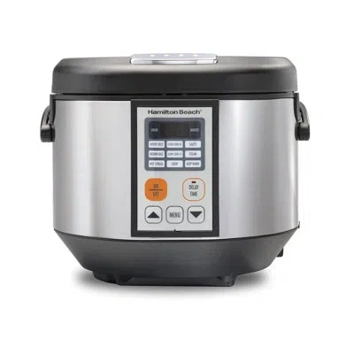 Hamilton Beach ® Digital Multicooker Nonstick Pot Stainless Steel In Black;stainless