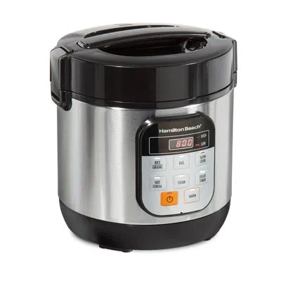 Hamilton Beach ® Digital Programmable Compact Multi-cooker With Slow Hard-boiled Egg, Rice And Hot Cereal Functions In Stainless Steel