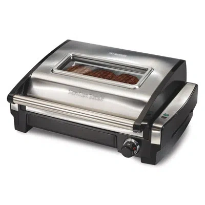 Hamilton Beach Electric Indoor Searing Grill With Viewing Window In Silver;black