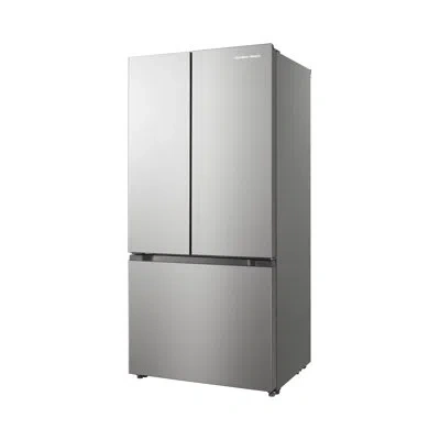 Hamilton Beach French Door Full Size Counter Depth Refrigerator With Freezer Drawer (16.6 Cu. Ft.) In Silver