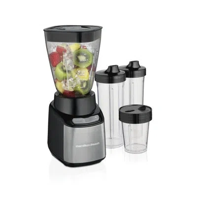 Hamilton Beach ® Multiblend® System 4 Shatterproof Jars In Black;stainless Steel