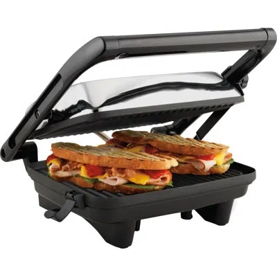 Hamilton Beach ® Panini Press Gourmet Sandwich Maker In Chrome;black