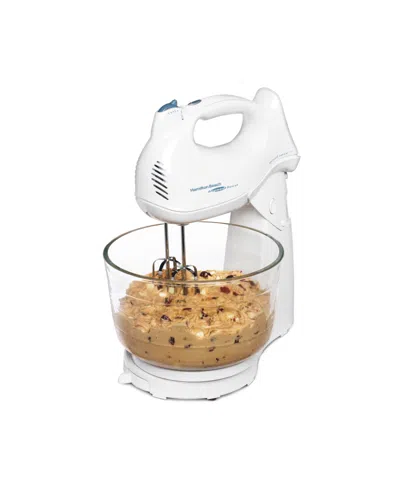 Hamilton Beach Power Deluxe 6 Speed Stand Mixer In White