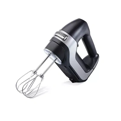 Hamilton Beach Professional 5-speed Hand Mixer With Snap On Case In Black