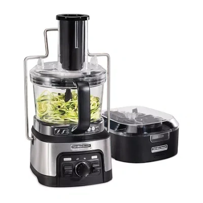 Hamilton Beach Professional Spiralizing Stack And Snap Food Processor In Black