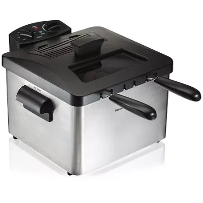 Hamilton Beach Professional-style Deep Fryer With 2 Baskets In Gray
