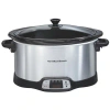 Hamilton Beach ® Programmable Countdown Slow Cooker 8 Quart Capacity Silver In Silver;black