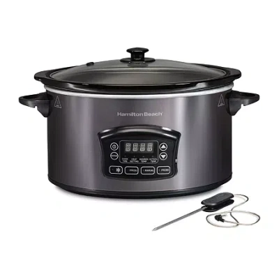 Hamilton Beach Programmable Defrost Slow Cooker In Silver