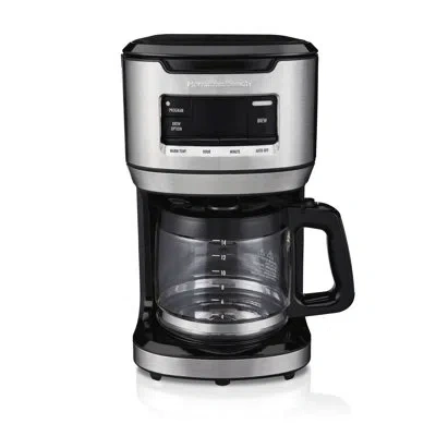 Hamilton Beach ® Programmable Front-fill Coffee Maker 14 Cup Glass Carafe In Silver;black