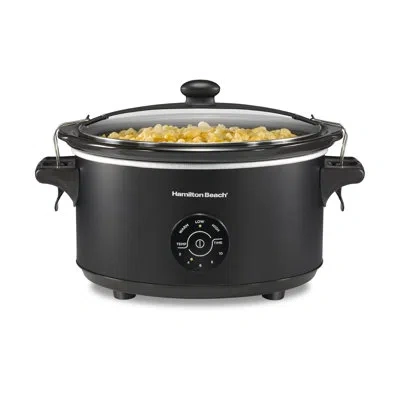 Hamilton Beach Programmable Stay Or Go Slow Cooker, 7 Quart Capacity, Black, 33771