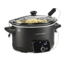 Hamilton Beach Ready, Set, Dinner Slow Cooker 6 Quart Capacity Black In Black