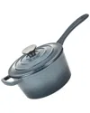 Hamilton Beach Sauce Pan Cast Iron 2qt Enamel Coat In Blue