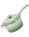 Hamilton Beach Sauce Pan Cast Iron 2qt Enamel Coat In Green