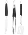 Hamilton Beach Set Of 3pc Ss Bbq Tools In Black