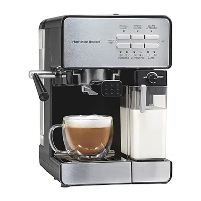 Hamilton Beach Slide & Lock Espresso Machine In Black