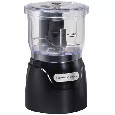 Hamilton Beach Stack & Press 3 Cups Food Processor In Black