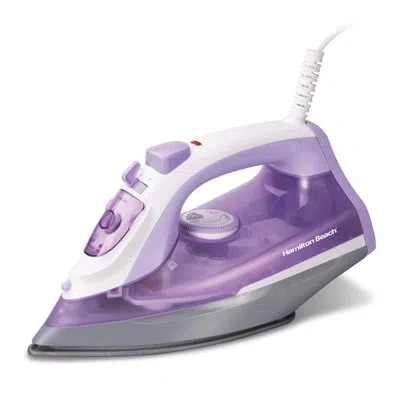 Hamilton Beach Steam Iron With Extra-glide Nonstick Soleplate In Purple;gray